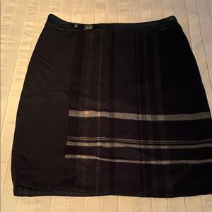 Tahari Black and Gray Plaid Pencil Skirt